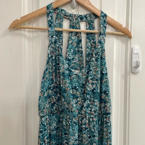 NINE BRITTON green floral maxi dress.  S - Picture 2 of 7